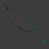Sarcelle | Argent | Suspension double cascade de verre Firefly